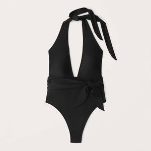 Abercrombie | Black Triangle Cheeky One Piece Swimsuit | Size M